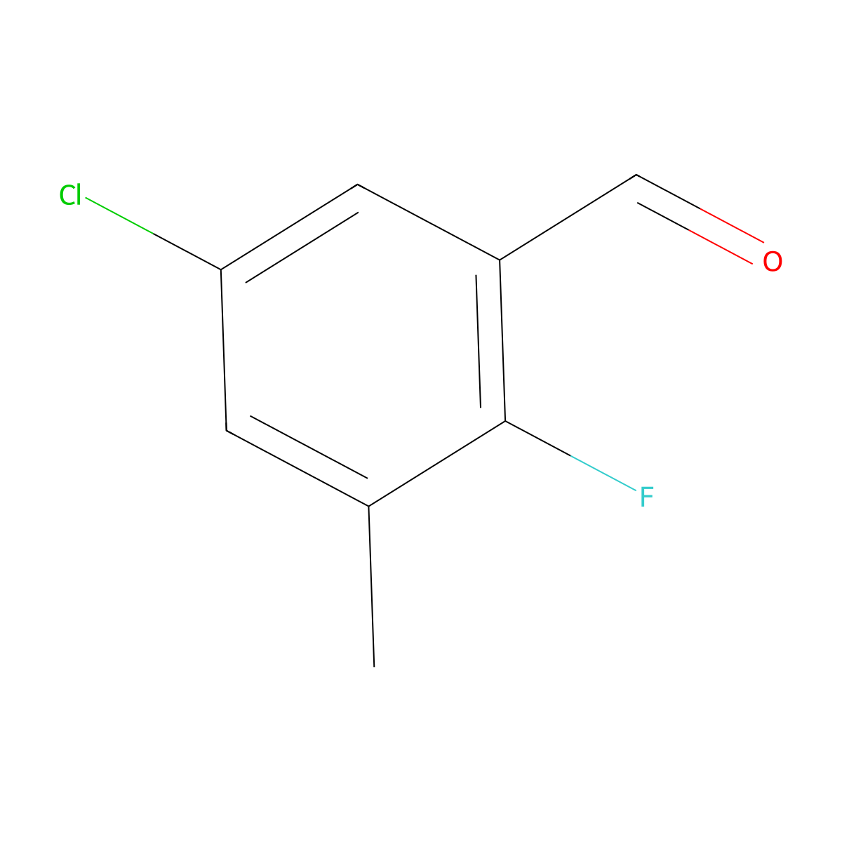 5-Chloro-2-fluoro-3-methylbenzaldehyde molecular structure, CAS 1538090-76-4