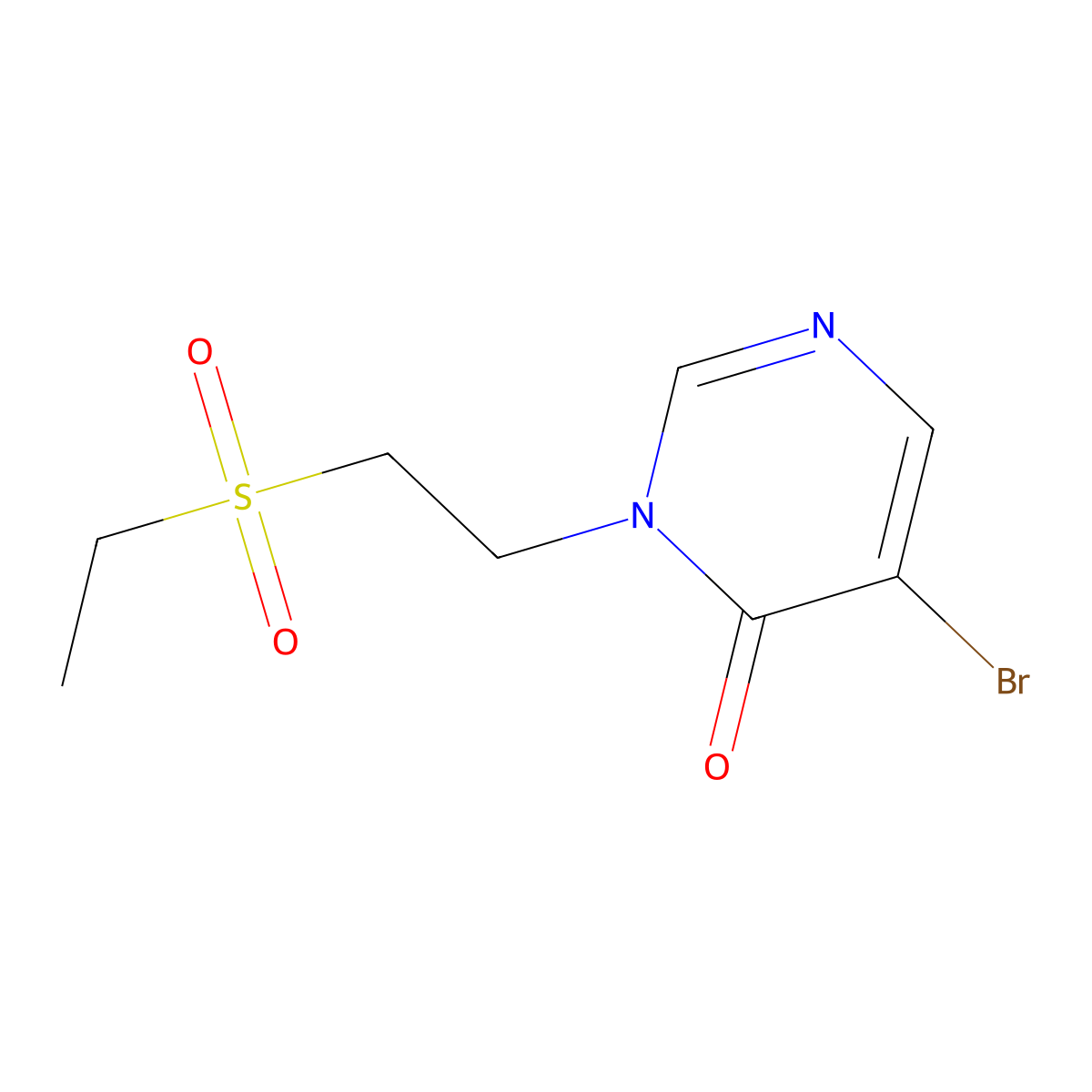 5-Bromo-3-[2-(ethanesulfonyl)ethyl]-3,4-dihydropyrimidin-4-one molecular structure, CAS 1538097-29-8