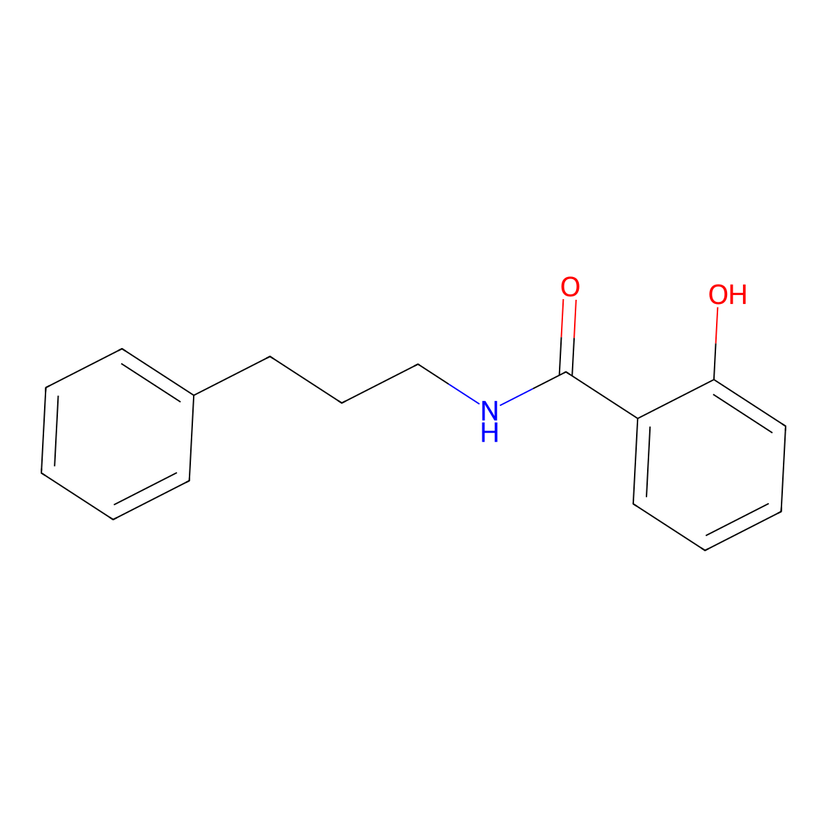 2-Hydroxy-N-(3-phenyl-propyl)-benzamide molecular structure, CAS 153810-66-3