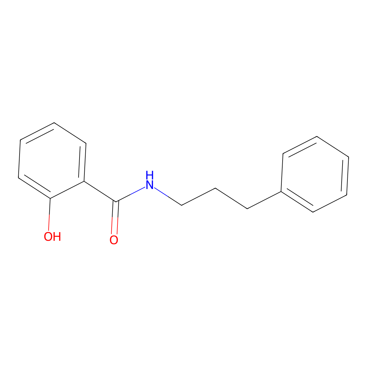 2-Hydroxy-N-(3-phenyl-propyl)-benzamide molecular structure, CAS 153810-66-3