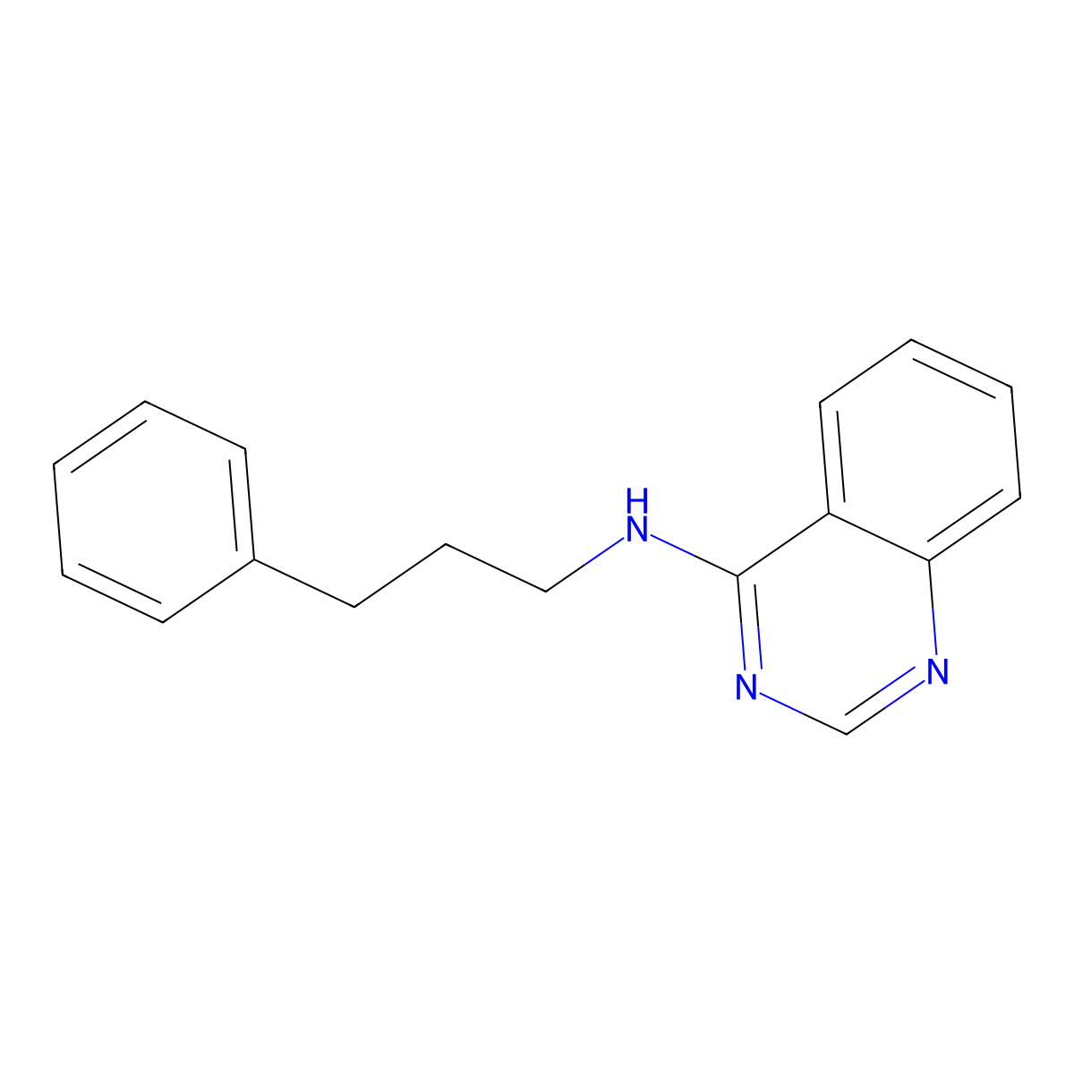 N-(3-phenylpropyl)quinazolin-4-amine molecular structure, CAS 153810-67-4
