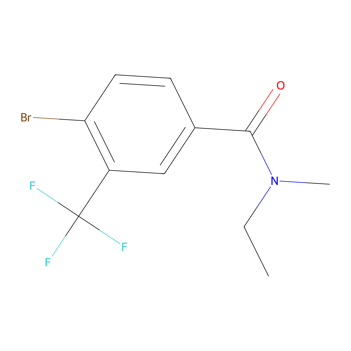 4-Bromo-N-ethyl-N-methyl-3-trifluoromethyl-benzamide molecular structure, CAS 1538107-61-7