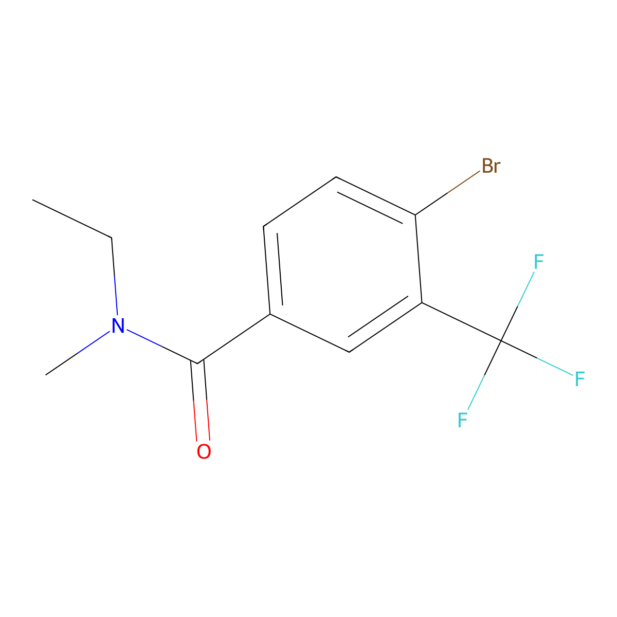4-Bromo-N-ethyl-N-methyl-3-trifluoromethyl-benzamide molecular structure, CAS 1538107-61-7