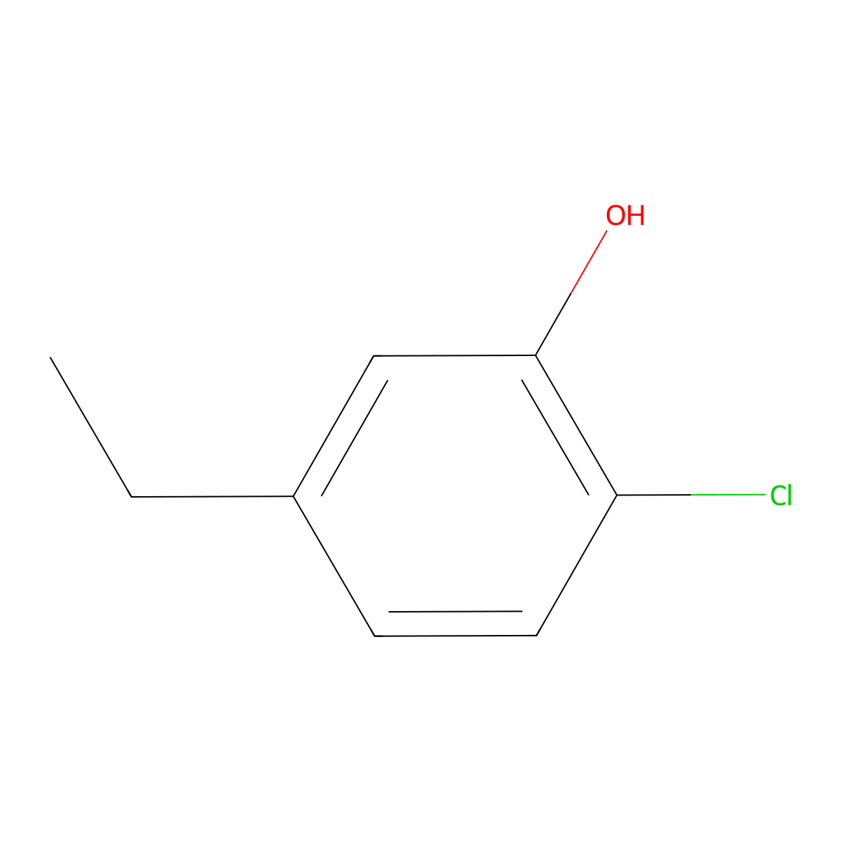 2-Chloro-5-ethylphenol molecular structure, CAS 153812-97-6
