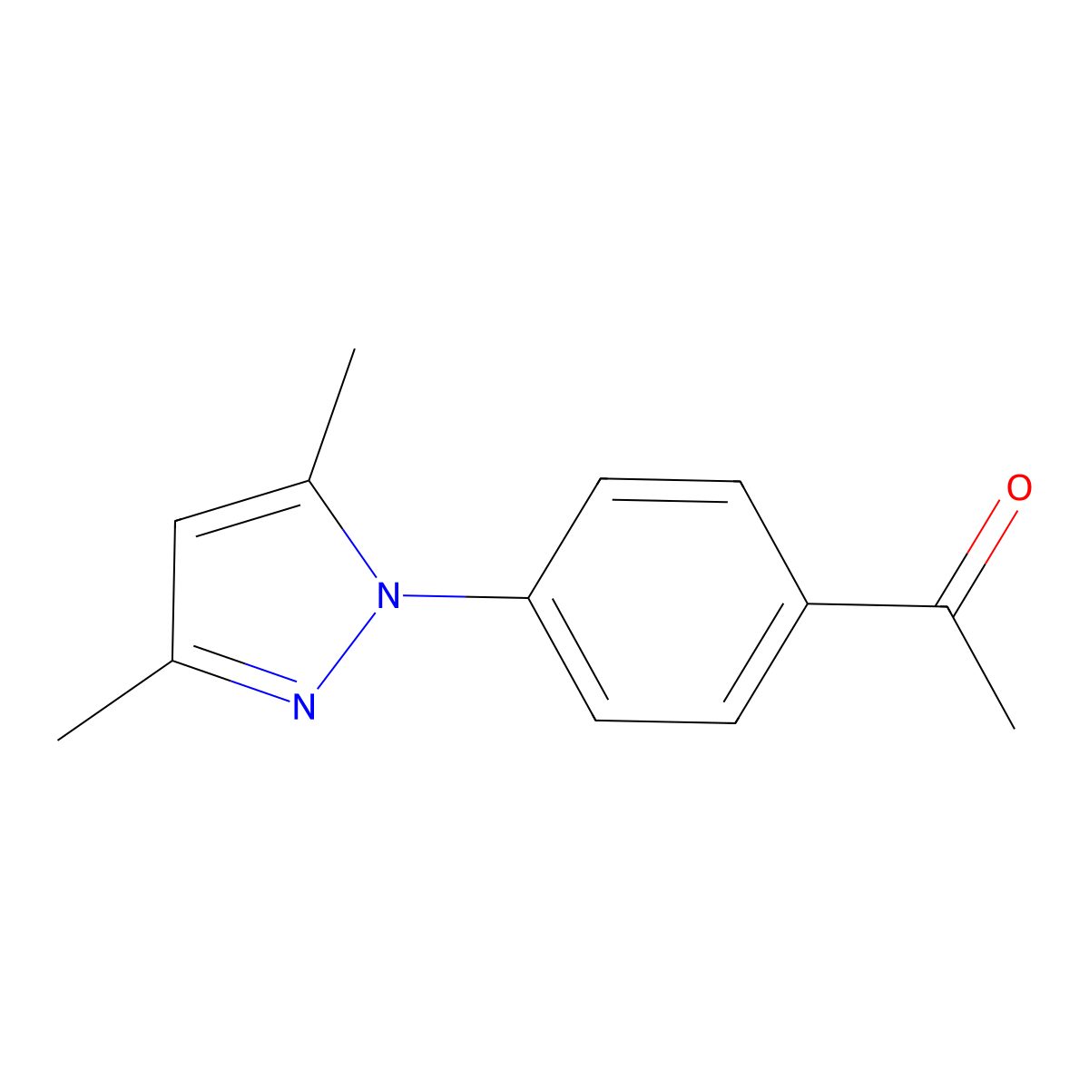 1-(4-(3,5-Dimethyl-1H-pyrazol-1-yl)phenyl)ethanone molecular structure, CAS 153813-15-1