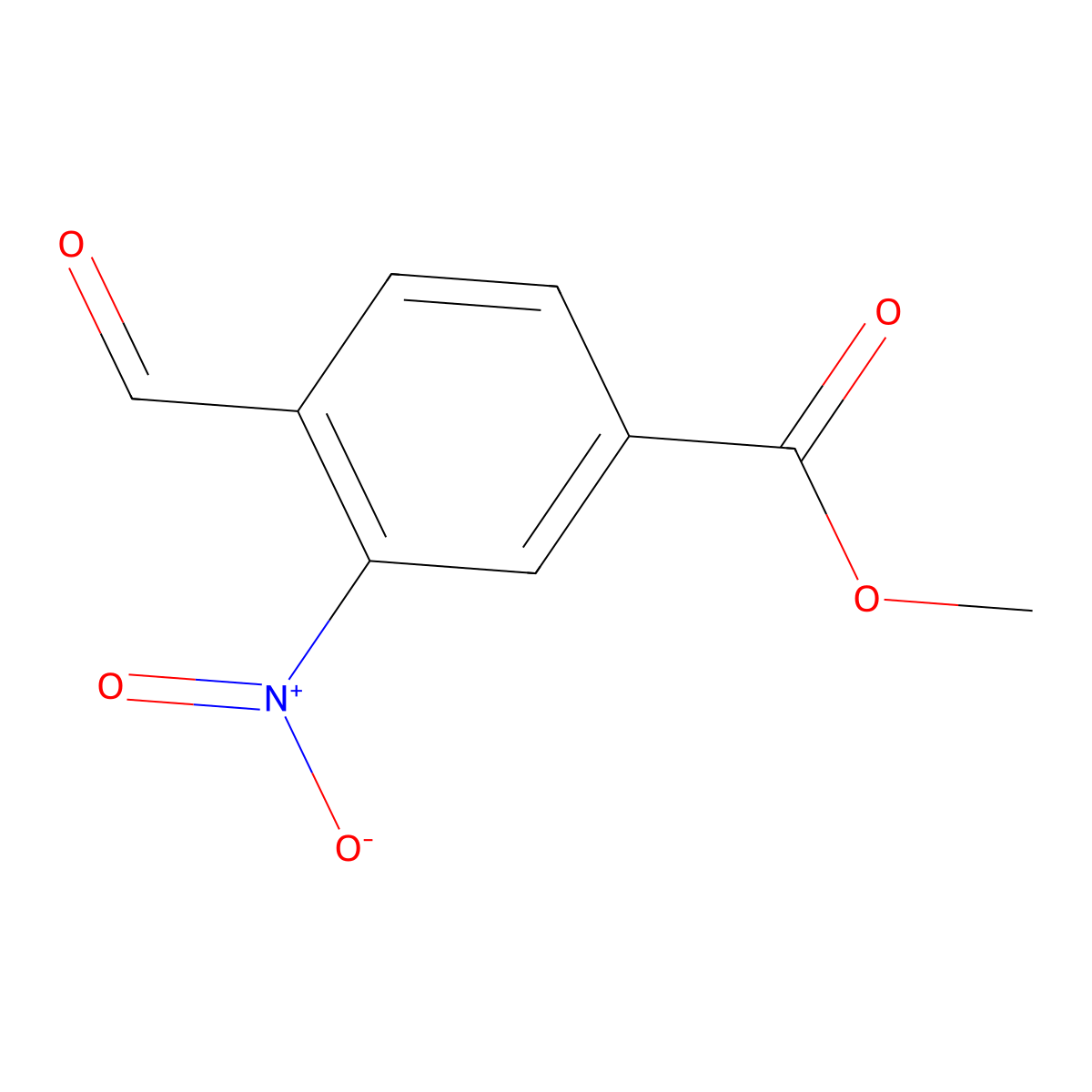 Methyl 4-formyl-3-nitrobenzoate molecular structure, CAS 153813-69-5