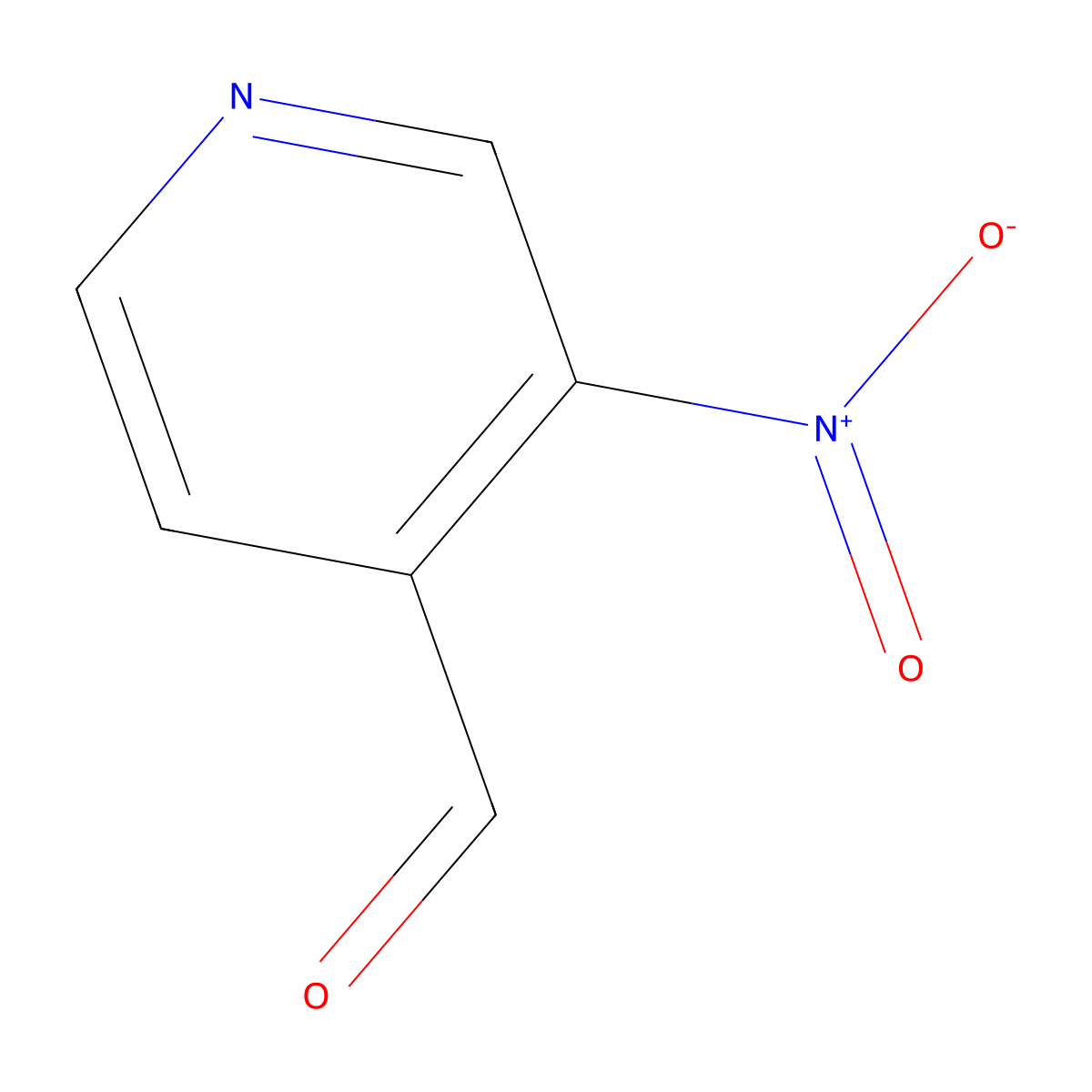 3-Nitropyridine-4-carbaldehyde molecular structure, CAS 153813-70-8
