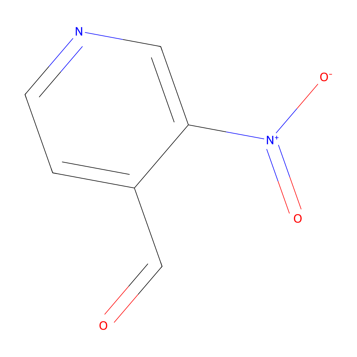3-Nitropyridine-4-carbaldehyde molecular structure, CAS 153813-70-8