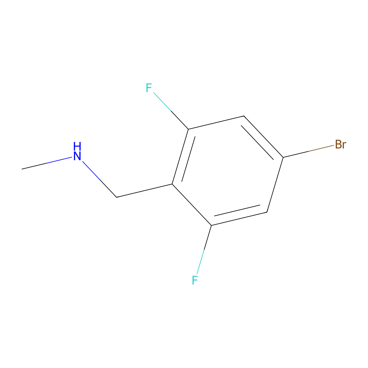 [(4-Bromo-2,6-difluorophenyl)methyl](methyl)amine molecular structure, CAS 1538138-29-2