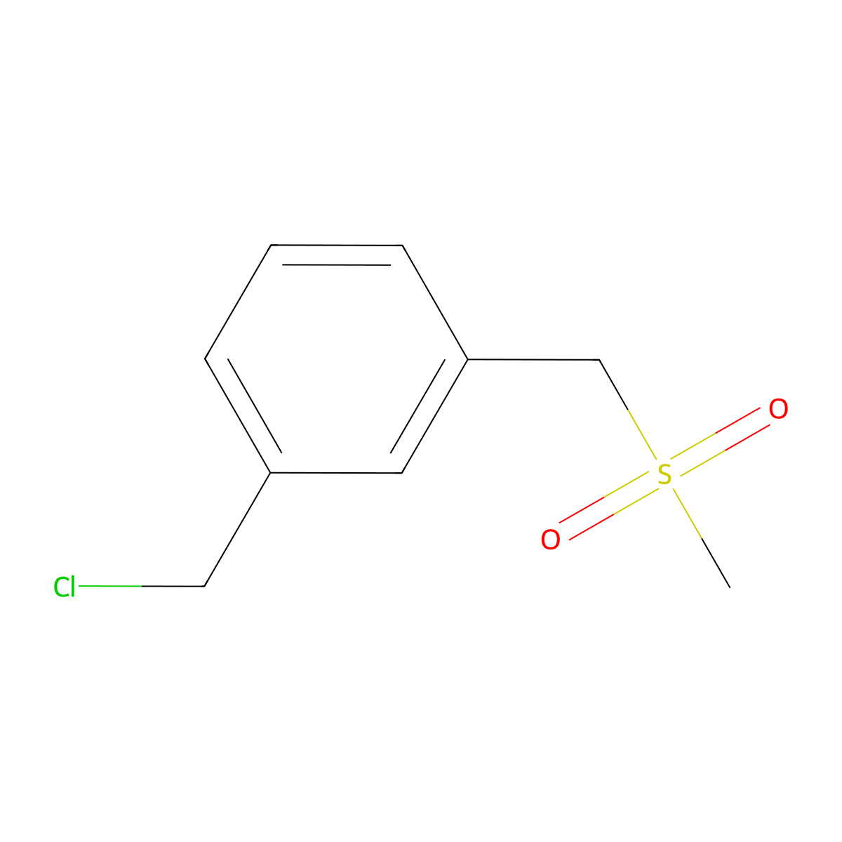 1-(Chloromethyl)-3-(methanesulfonylmethyl)benzene molecular structure, CAS 1538155-44-0