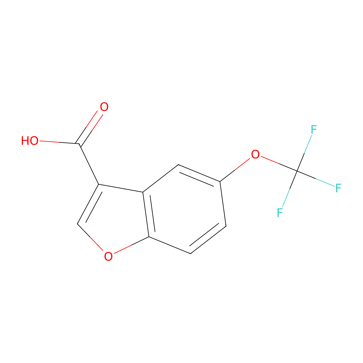 5-(Trifluoromethoxy)-1-benzofuran-3-carboxylic acid molecular structure, CAS 1538155-68-8