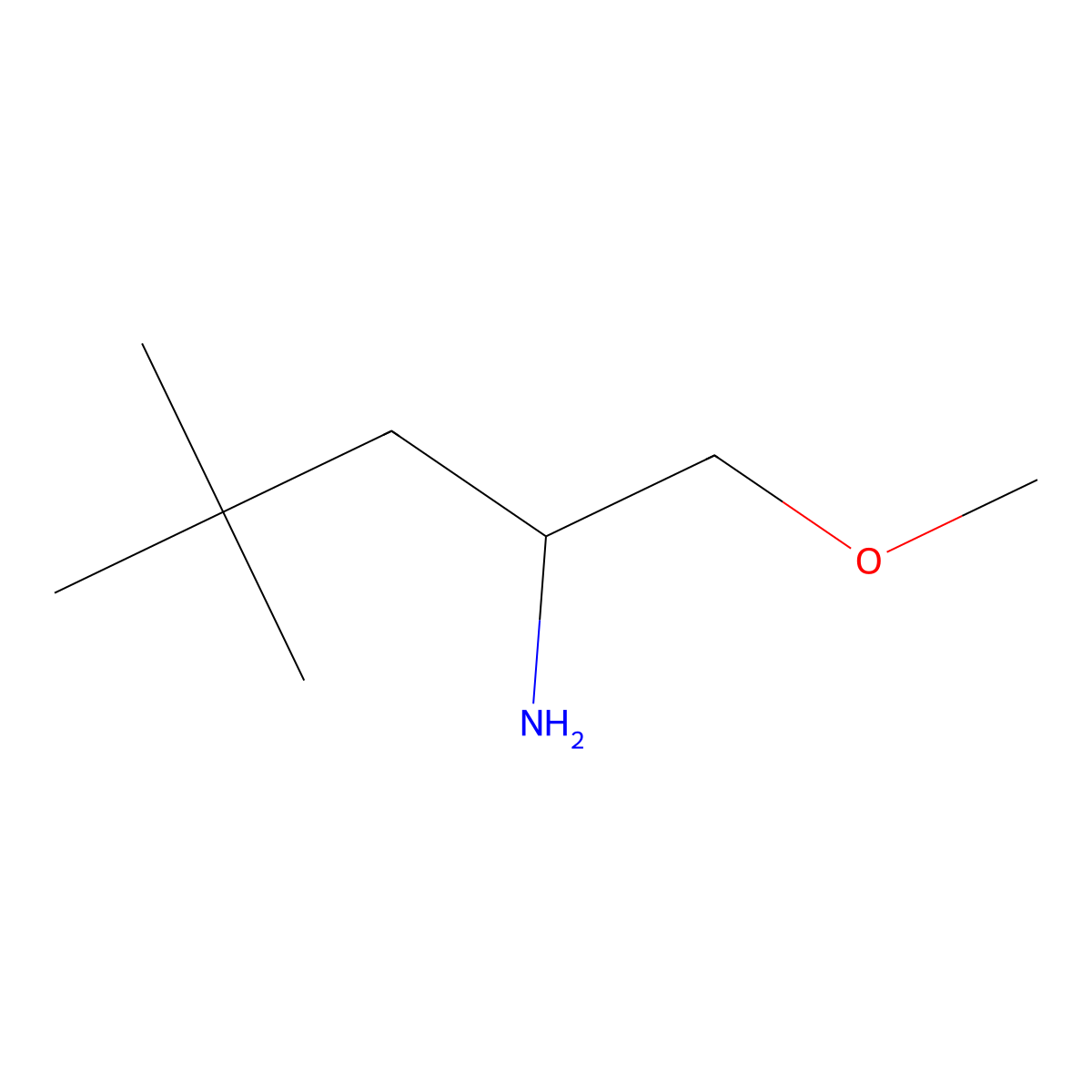 1-Methoxy-4,4-dimethylpentan-2-amine molecular structure, CAS 1538157-67-3