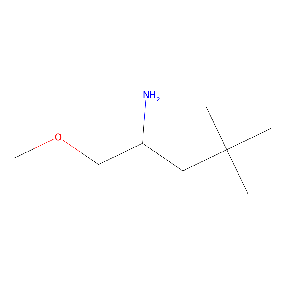 1-Methoxy-4,4-dimethylpentan-2-amine molecular structure, CAS 1538157-67-3