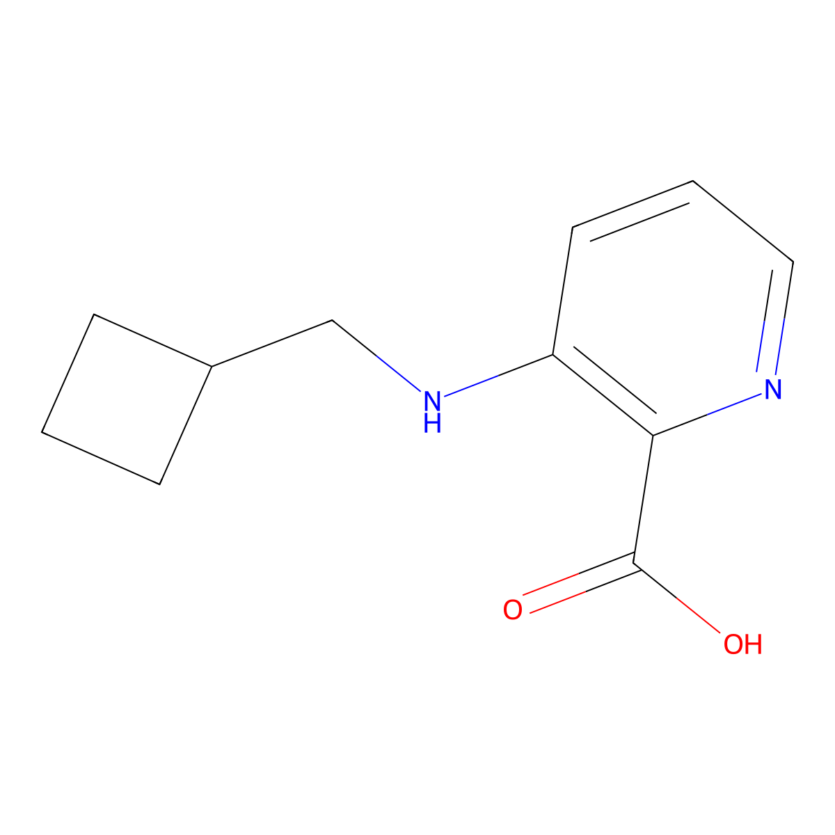 3-(Cyclobutylmethylamino)pyridine-2-carboxylic acid molecular structure, CAS 1538182-30-7