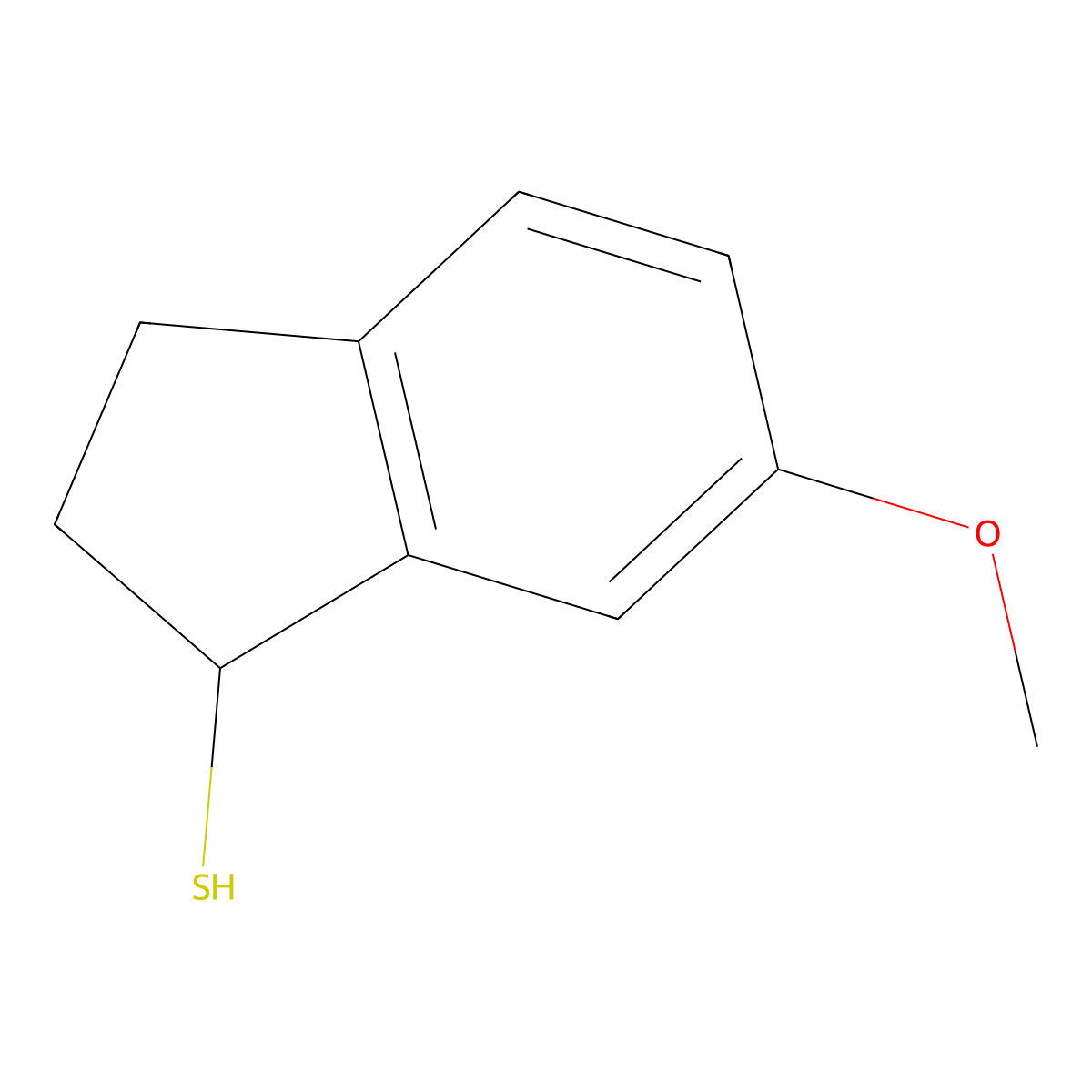 6-methoxy-2,3-dihydro-1H-indene-1-thiol molecular structure, CAS 1538185-27-1