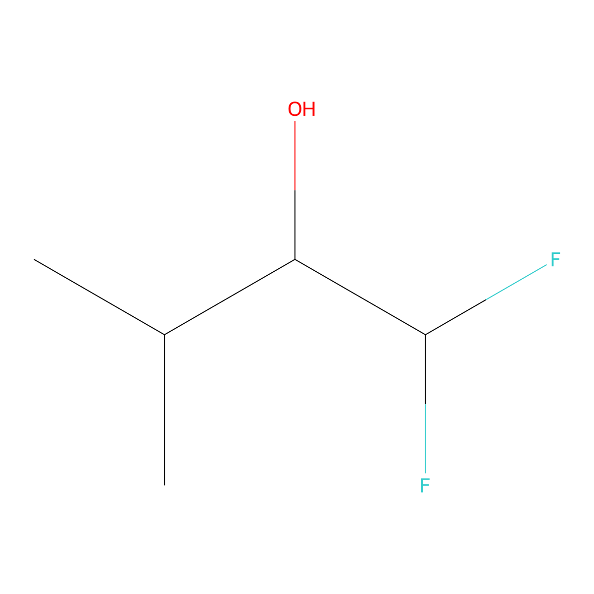 1,1-Difluoro-3-methylbutan-2-ol molecular structure, CAS 1538211-48-1