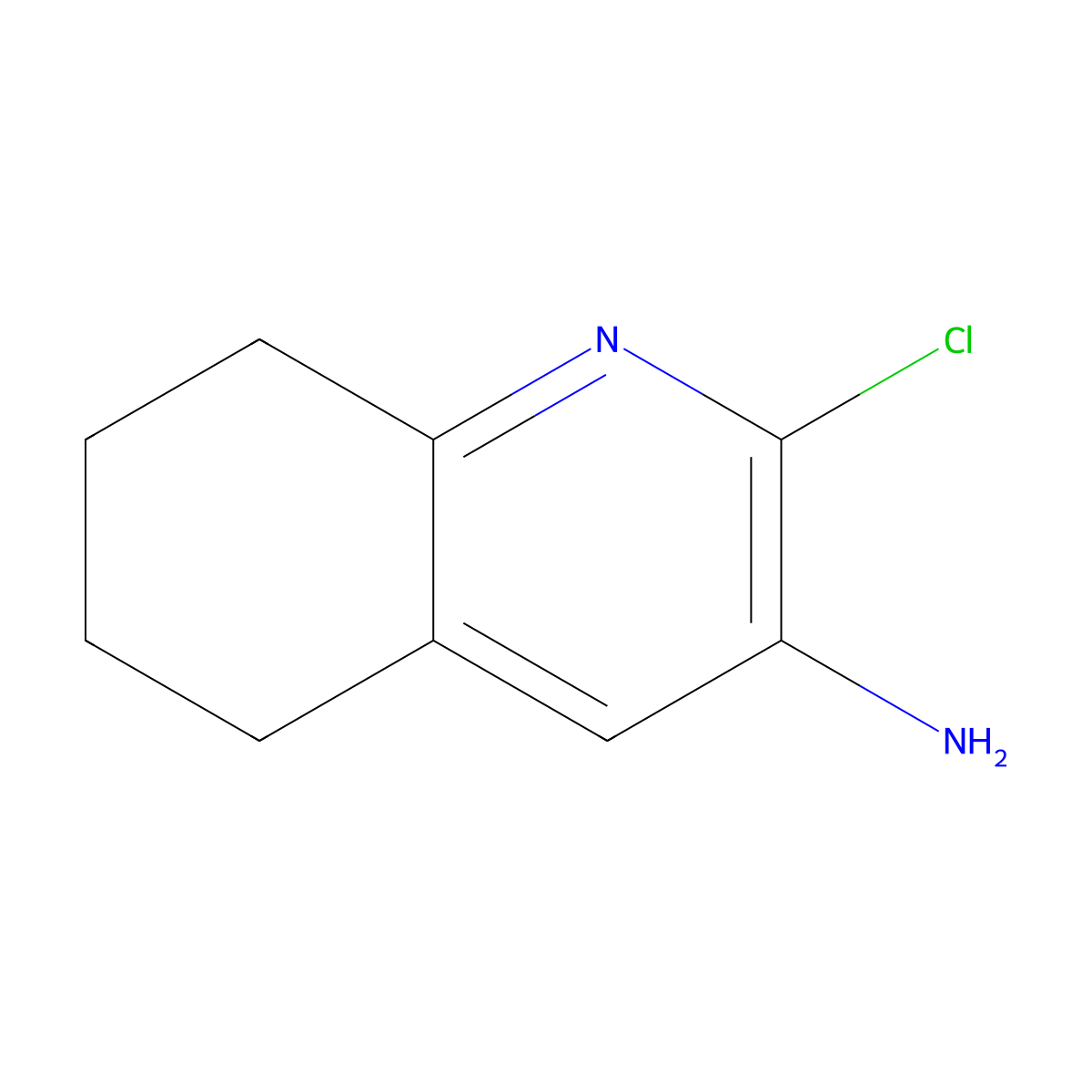 2-Chloro-5,6,7,8-tetrahydroquinolin-3-amine molecular structure, CAS 1538213-79-4