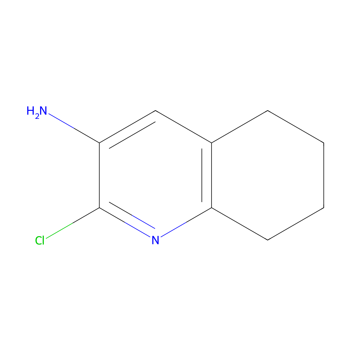 2-Chloro-5,6,7,8-tetrahydroquinolin-3-amine molecular structure, CAS 1538213-79-4