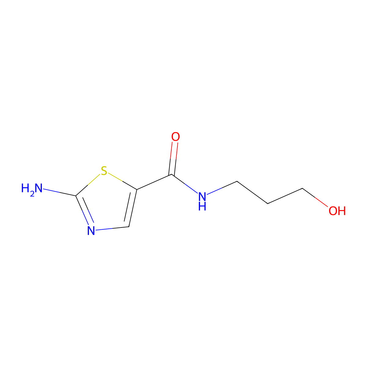 2-Amino-N-(3-hydroxypropyl)thiazole-5-carboxamide molecular structure, CAS 1538218-73-3