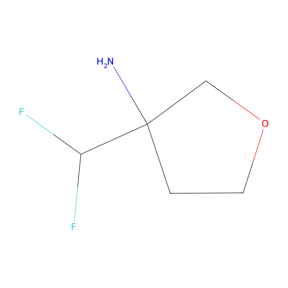 3-(Difluoromethyl)oxolan-3-amine molecular structure, CAS 1538219-13-4