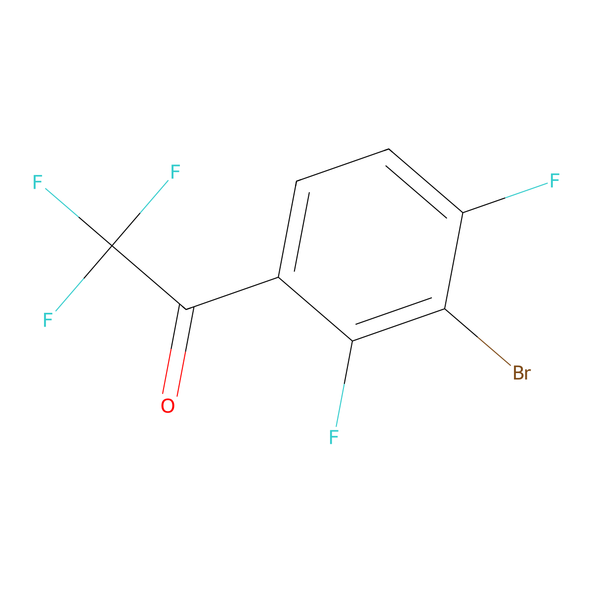 1-(3-Bromo-2,4-difluorophenyl)-2,2,2-trifluoroethan-1-one molecular structure, CAS 1538219-73-6