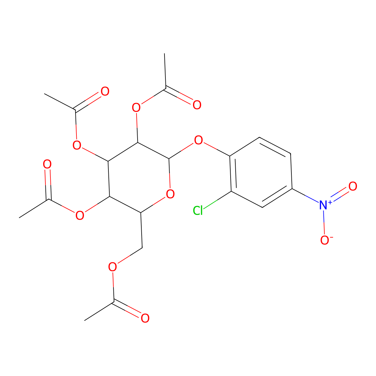 2-Chloro-4-nitrophenyl 2,3,4,6-tetra-O-acetyl-a-D-glucopyranoside molecular structure, CAS 153823-58-6