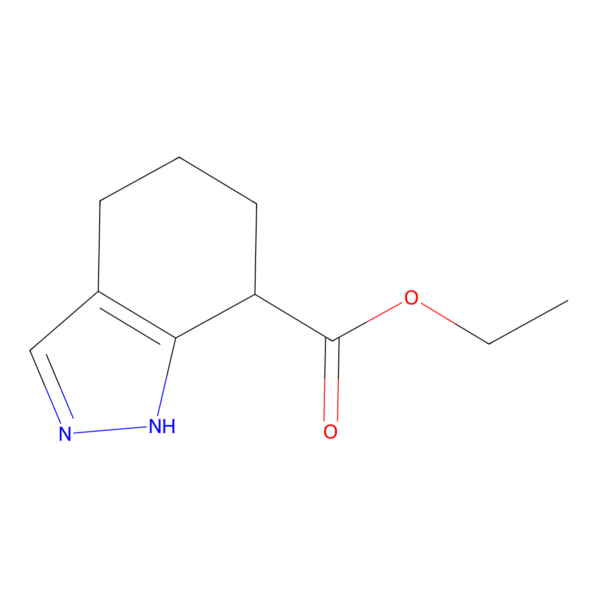 ethyl4,5,6,7-tetrahydro-1H-indazole-7-carboxylate molecular structure, CAS 1538235-75-4