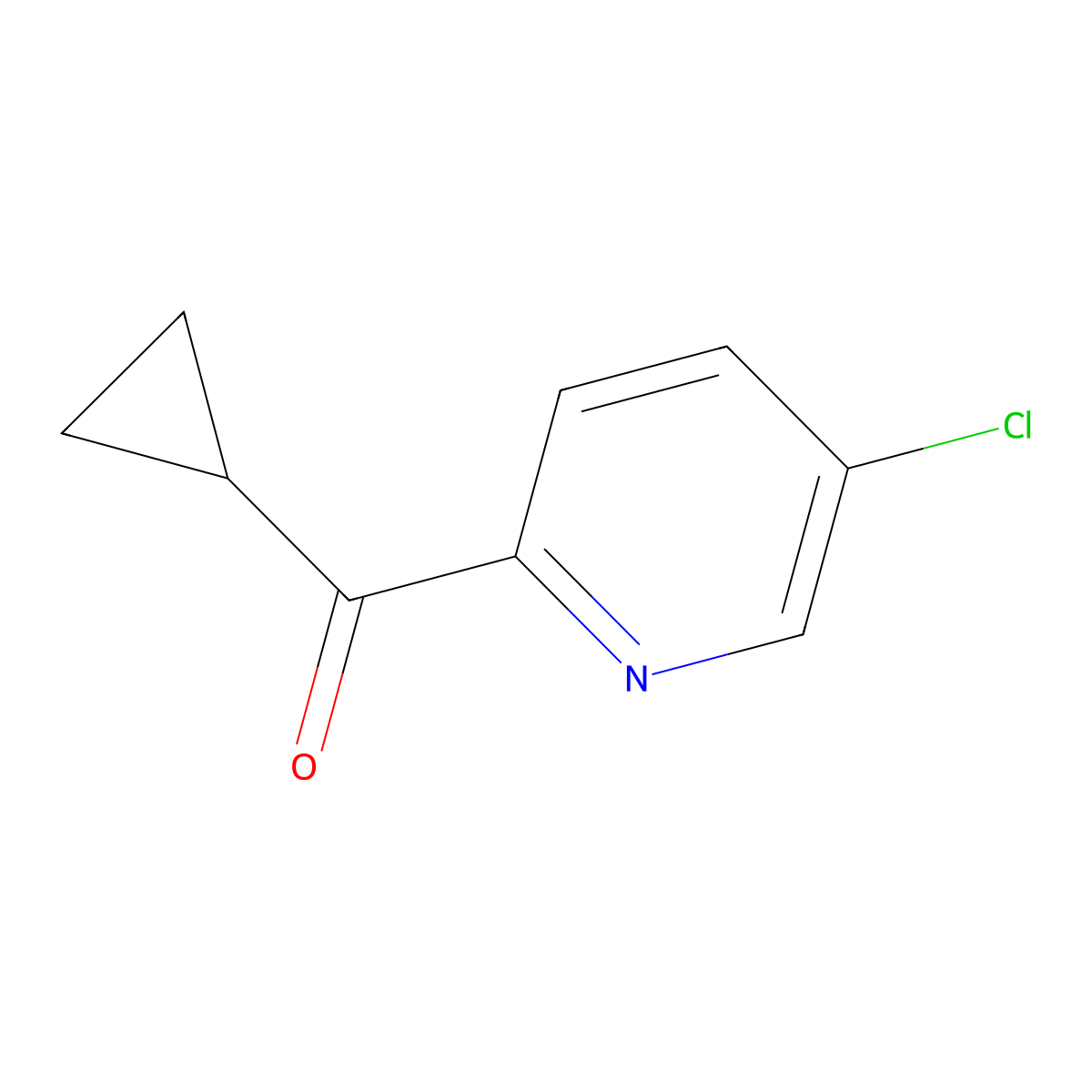 (5-Chloropyridin-2-yl)(cyclopropyl)methanone molecular structure, CAS 1538247-83-4
