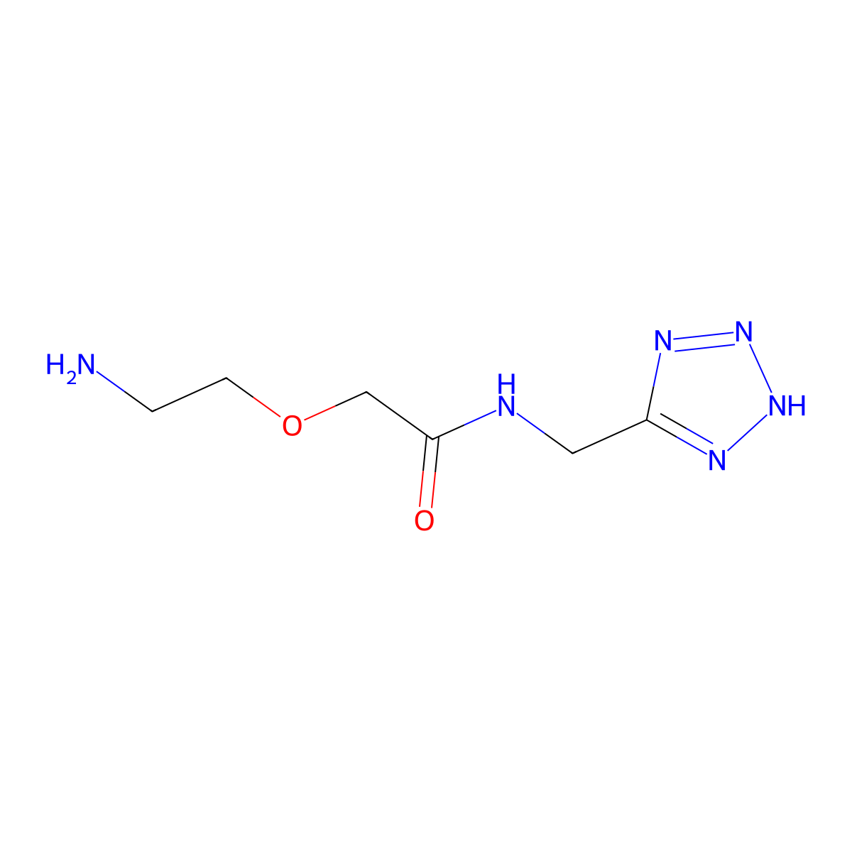 n-((1h-Tetrazol-5-yl)methyl)-2-(2-aminoethoxy)acetamide molecular structure, CAS 1538259-98-1
