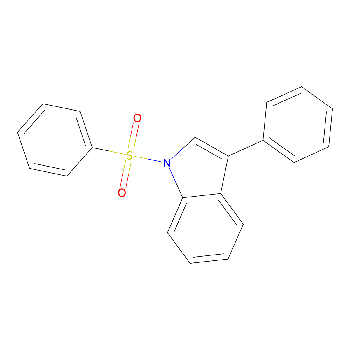 1-Benzenesulfonyl-3-phenylindole molecular structure, CAS 153827-73-7