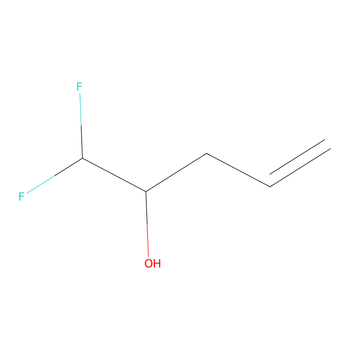 1,1-Difluoropent-4-en-2-ol molecular structure, CAS 153828-33-2
