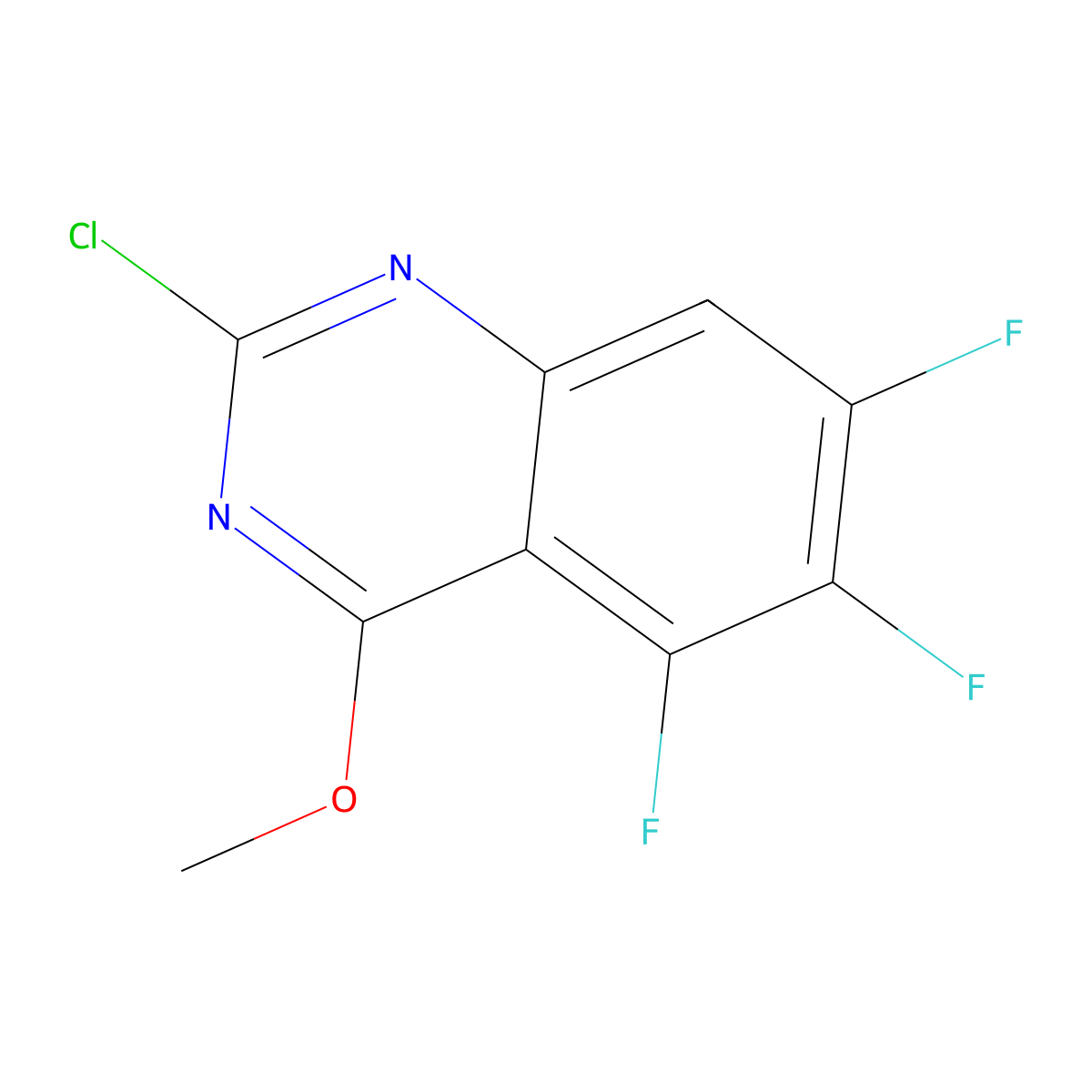 2-Chloro-5,6,7-trifluoro-4-methoxyquinazoline molecular structure, CAS 1538283-69-0