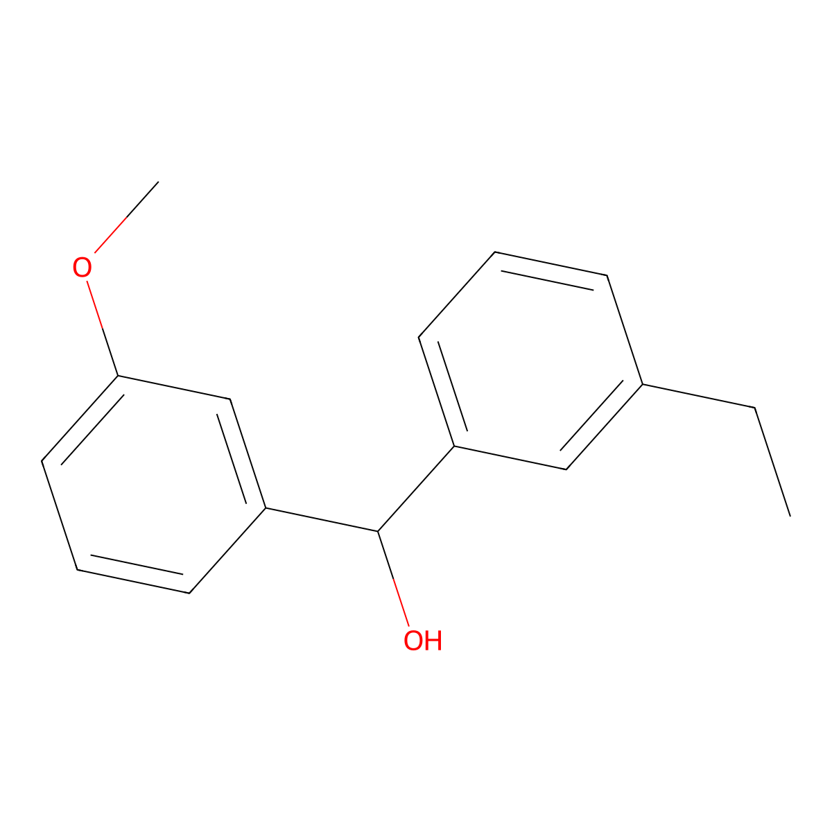 (3-Ethylphenyl)(3-methoxyphenyl)methanol molecular structure, CAS 1538294-81-3