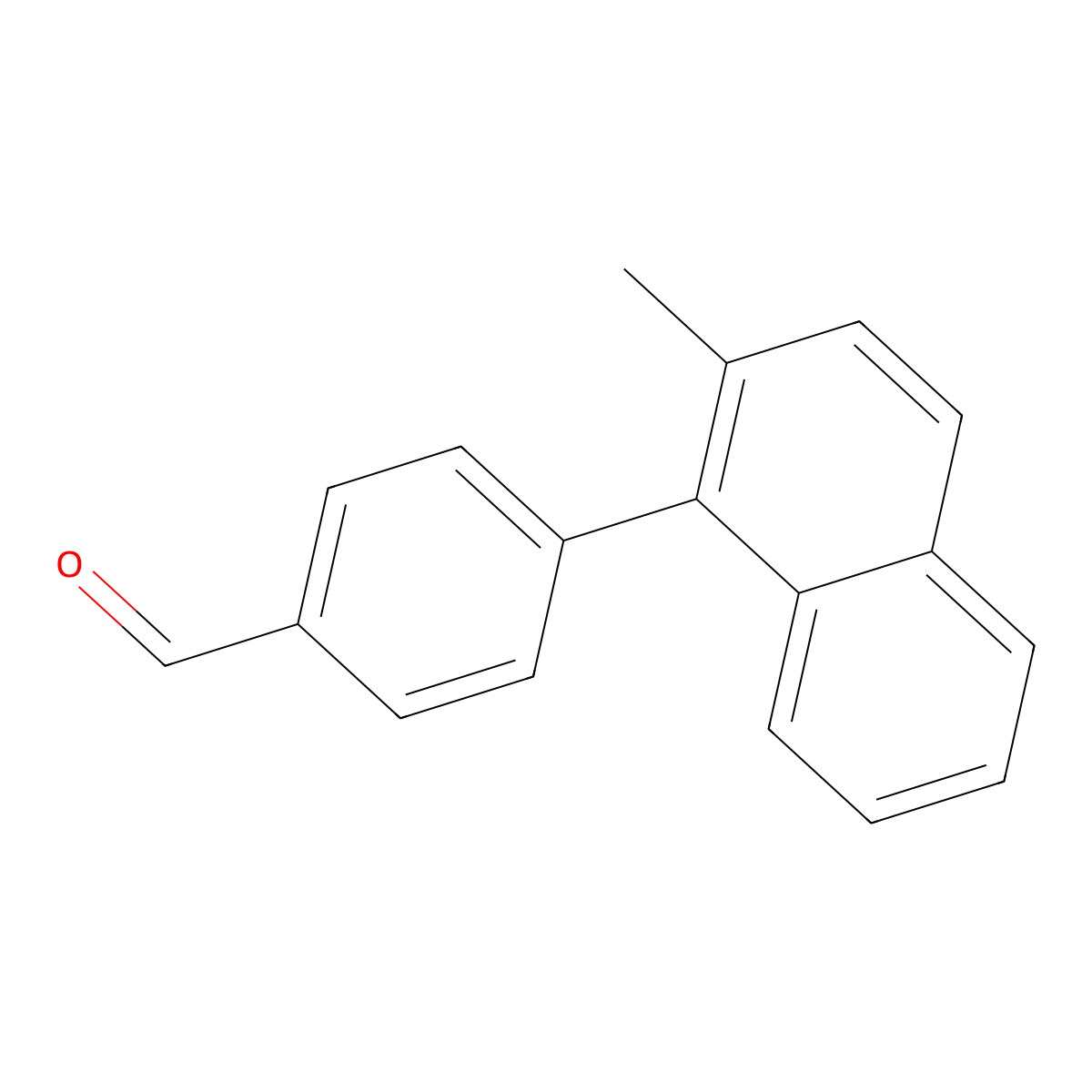 Benzaldehyde, 4-(2-methyl-1-naphthalenyl)- molecular structure, CAS 1538295-28-1