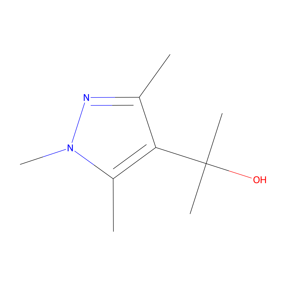 2-(Trimethyl-1h-pyrazol-4-yl)propan-2-ol molecular structure, CAS 1538306-24-9