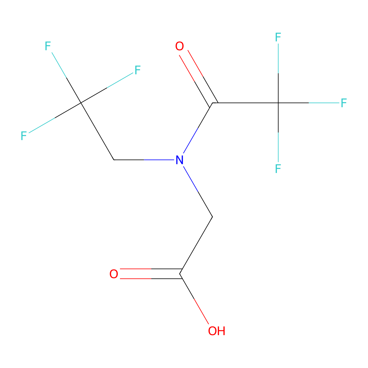 n-(2,2,2-Trifluoroacetyl)-n-(2,2,2-trifluoroethyl)glycine molecular structure, CAS 1538308-69-8