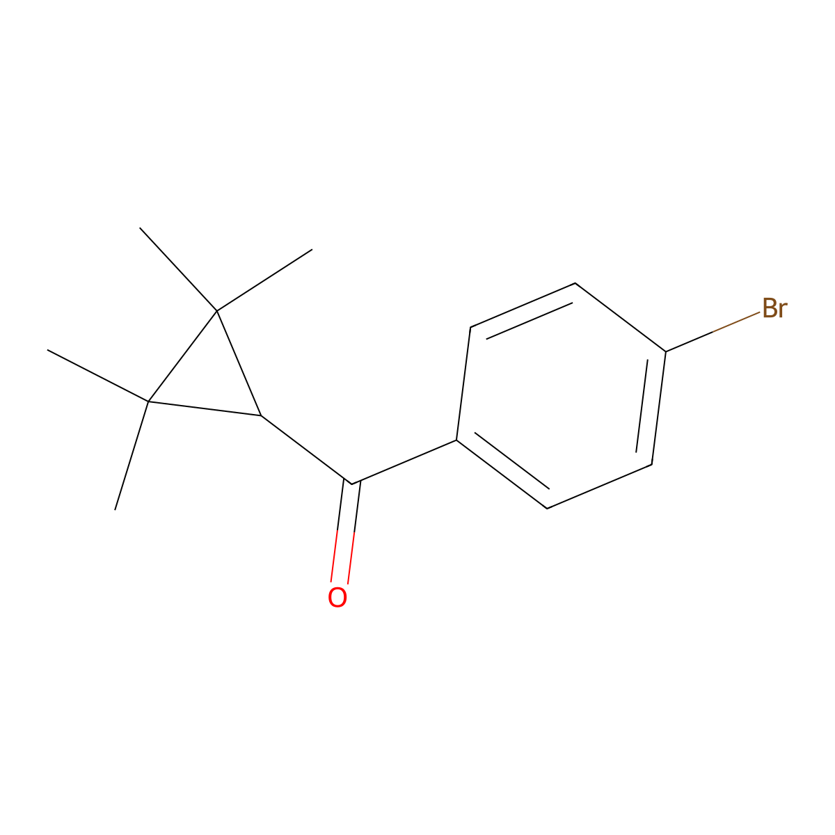 (4-Bromophenyl)(2,2,3,3-tetramethylcyclopropyl)methanone molecular structure, CAS 1538310-90-5