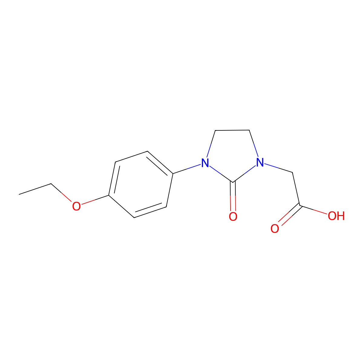 2-[3-(4-Ethoxyphenyl)-2-oxoimidazolidin-1-yl]acetic acid molecular structure, CAS 1538340-67-8