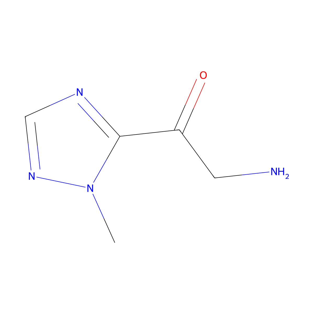 2-Amino-1-(1-methyl-1H-1,2,4-triazol-5-yl)ethan-1-one molecular structure, CAS 1538350-82-1