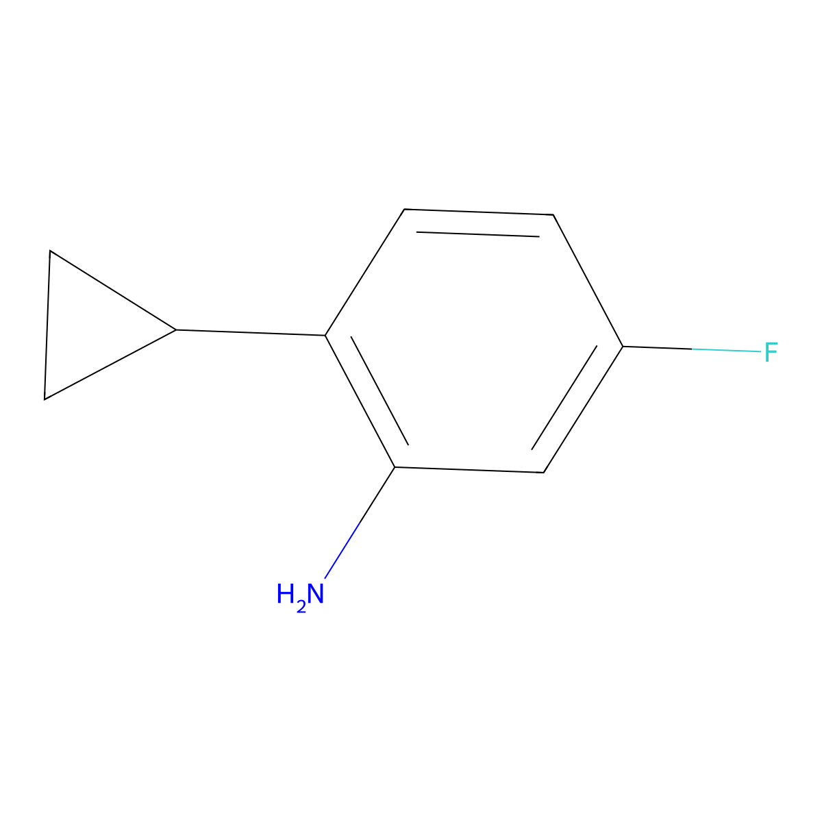 2-Cyclopropyl-5-fluoroaniline molecular structure, CAS 1538364-89-4