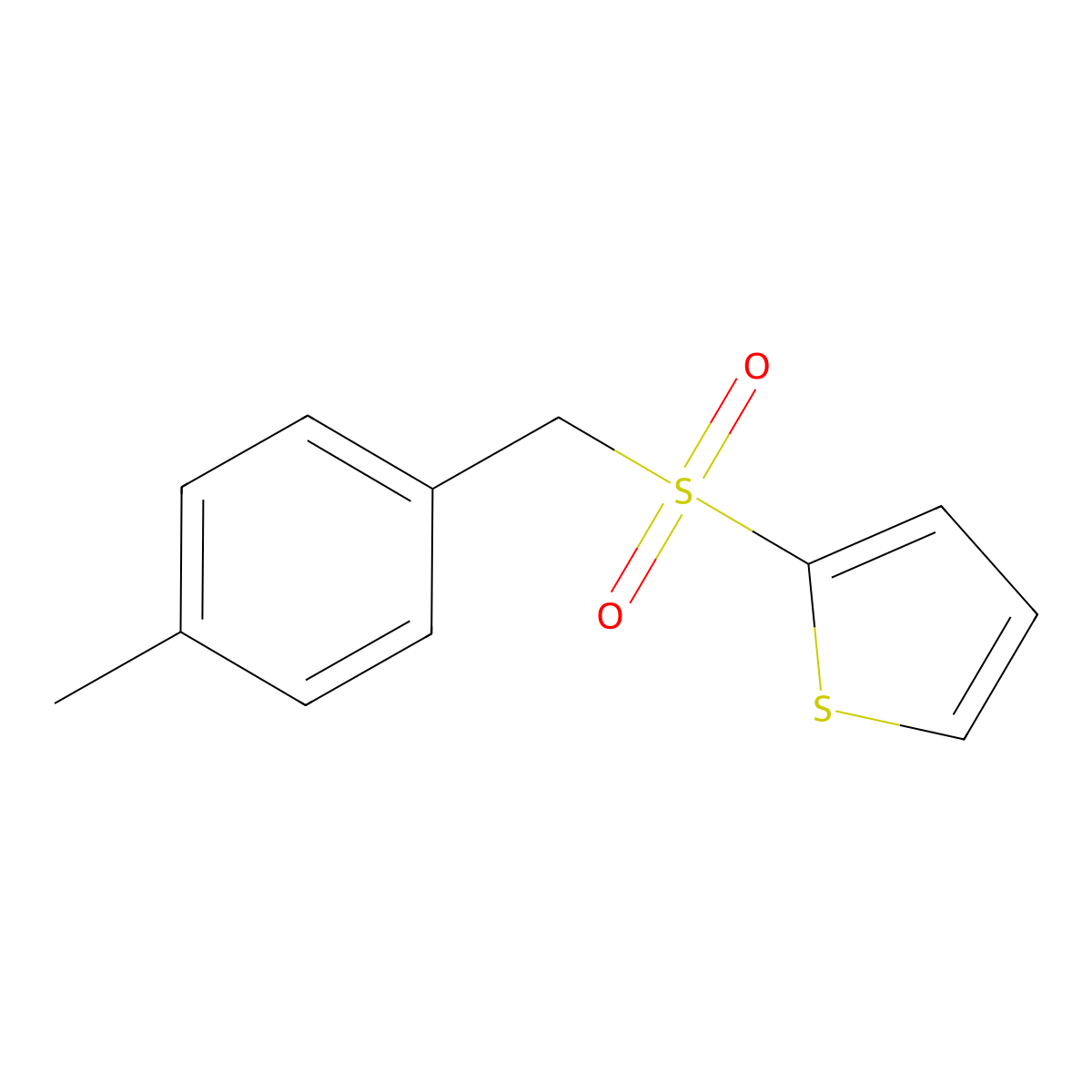 Thiophene, 2-(4-methylbenzylsulfonyl)- molecular structure, CAS 153837-88-8