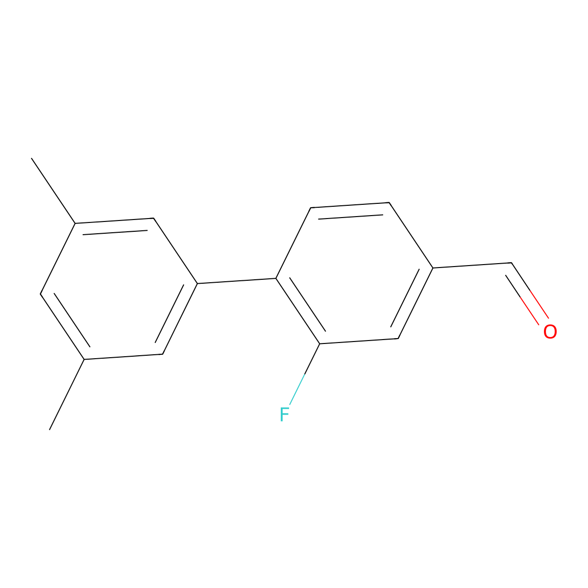2-Fluoro-3',5'-dimethyl[1,1'-biphenyl]-4-carboxaldehyde molecular structure, CAS 1538374-81-0