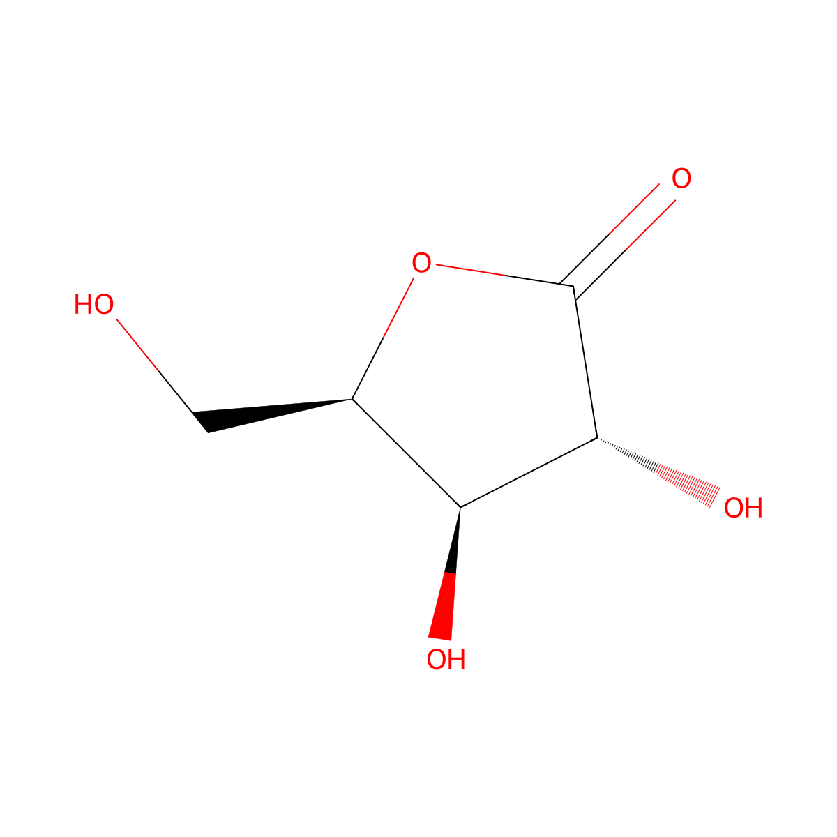 D-Xylono-1,4-lactone molecular structure, CAS 15384-37-9