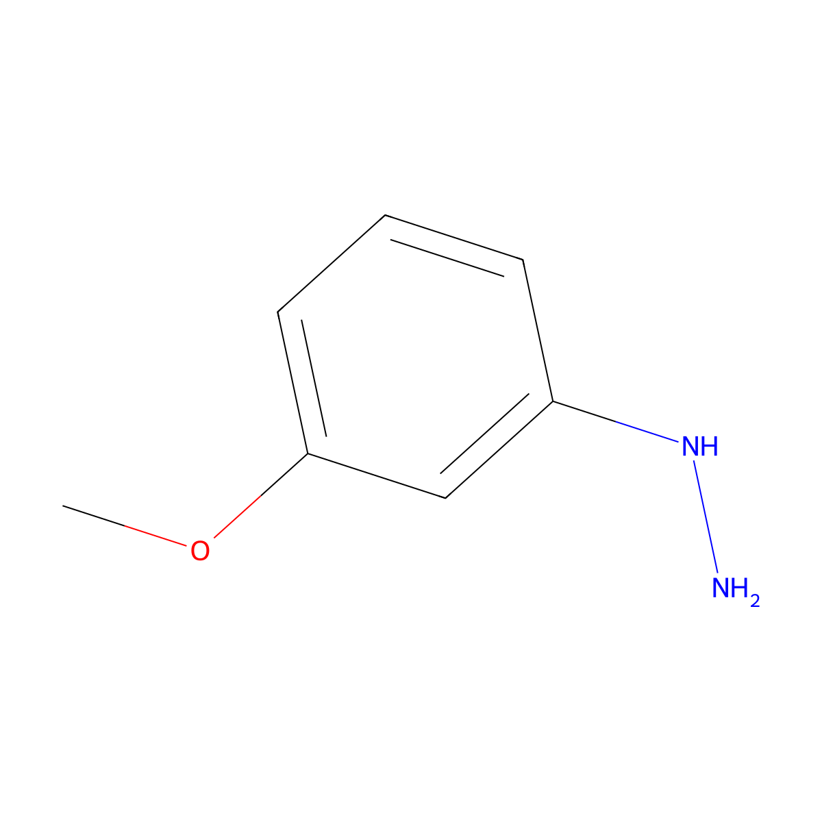 (3-Methoxyphenyl)hydrazine molecular structure, CAS 15384-39-1