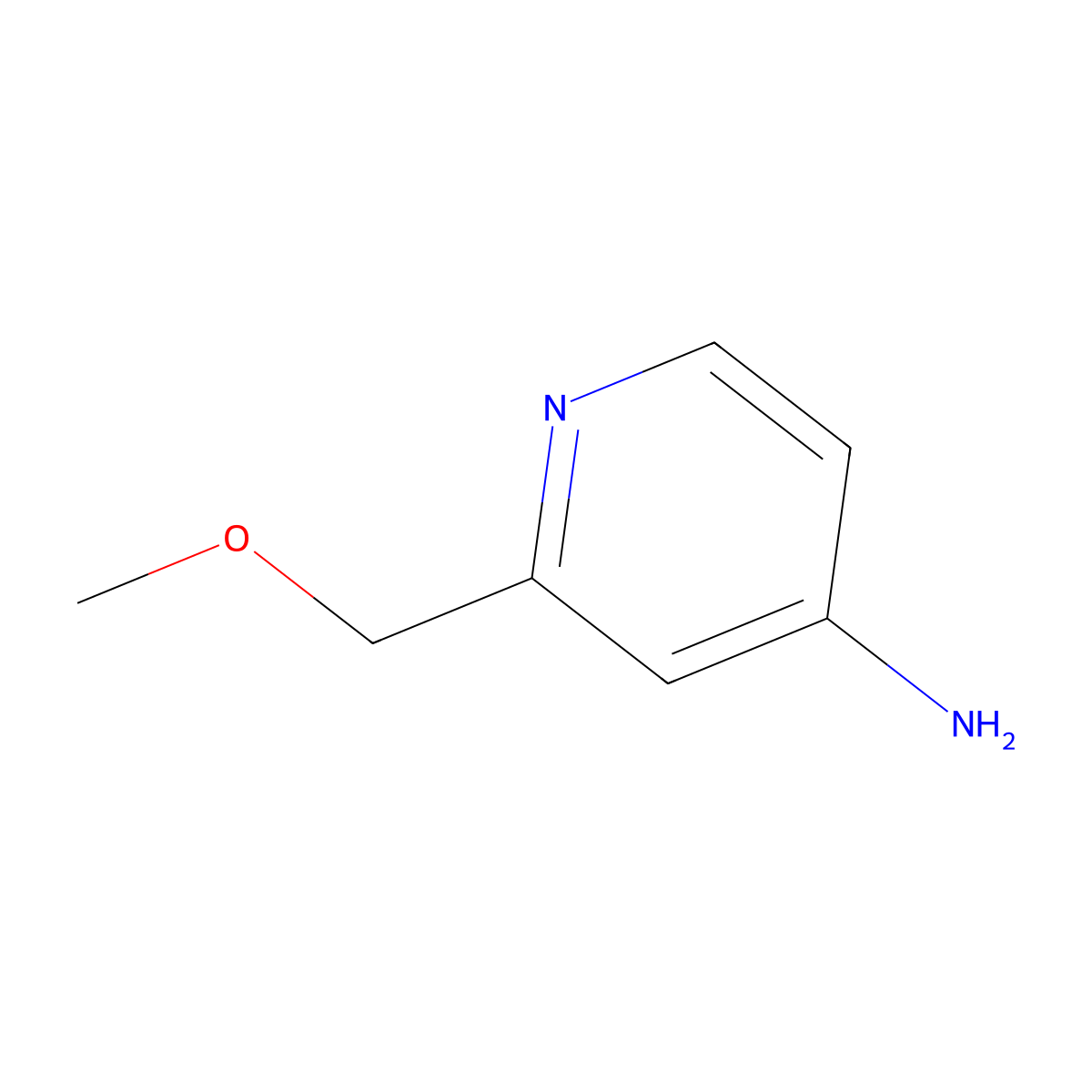 2-(Methoxymethyl)pyridin-4-amine molecular structure, CAS 1538416-23-7