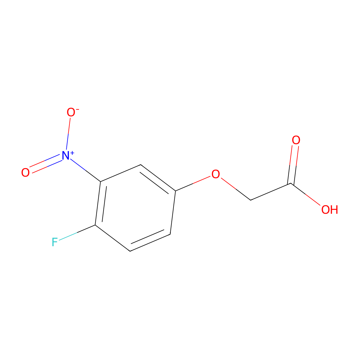 2-(4-Fluoro-3-nitrophenoxy)acetic acid molecular structure, CAS 1538434-85-3