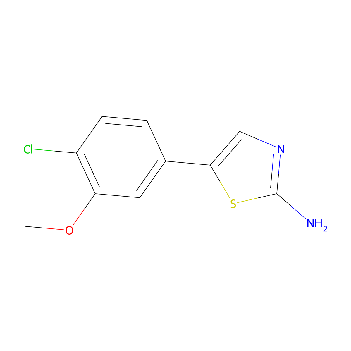 5-(4-Chloro-3-methoxyphenyl)thiazol-2-amine molecular structure, CAS 1538443-51-4
