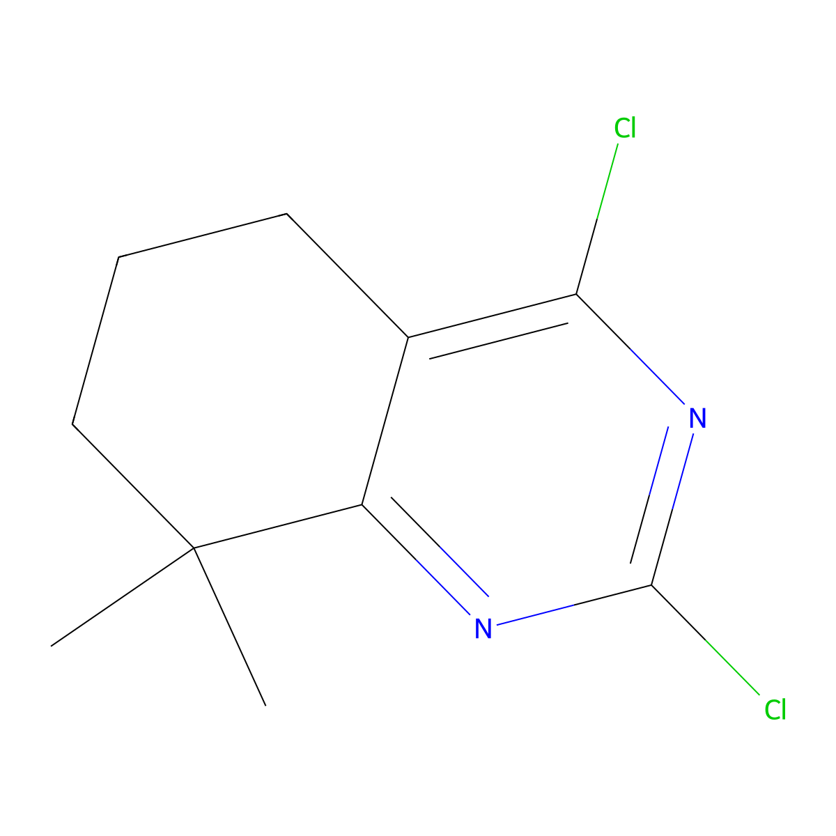2,4-Dichloro-8,8-dimethyl-5,6,7,8-tetrahydroquinazoline molecular structure, CAS 1538445-96-3