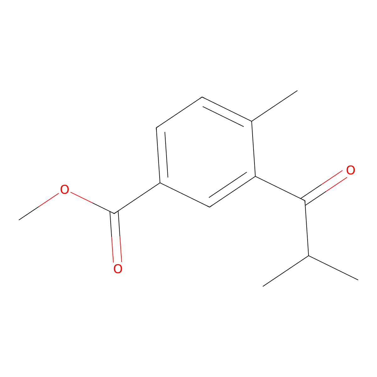 Methyl 4-methyl-3-(2-methyl-1-oxopropyl)benzoate molecular structure, CAS 1538453-74-5