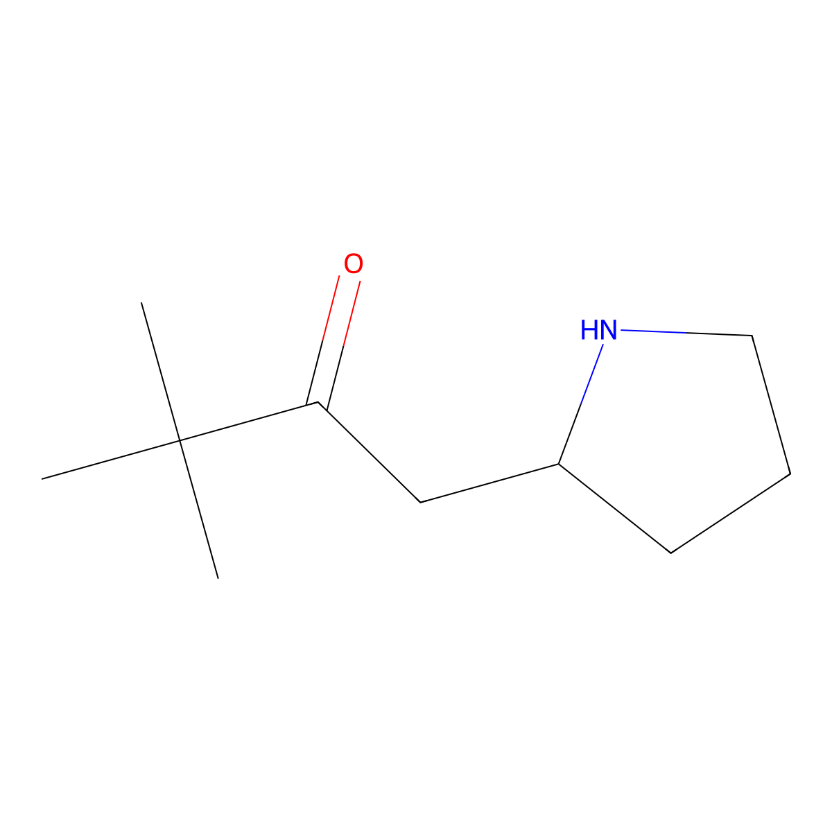 3,3-Dimethyl-1-(pyrrolidin-2-yl)butan-2-one molecular structure, CAS 1538458-32-0